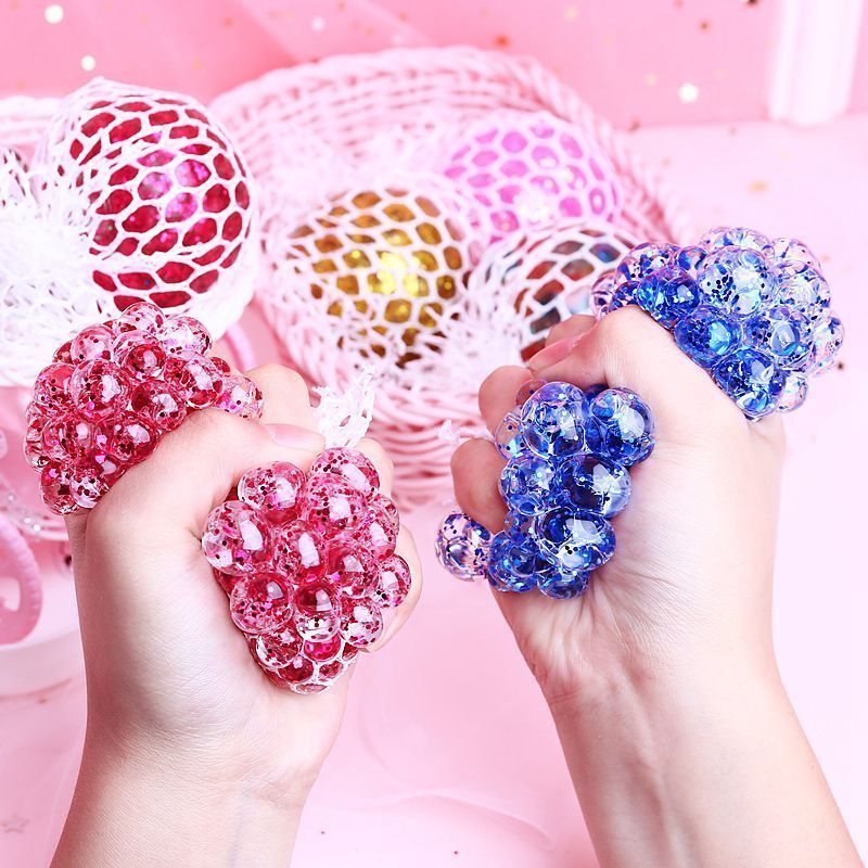 Stress-Relief Grape Balls, Street Vendor Gifts, Small Gifts for Elementary School Students, Kindergarten Rewards, Back-To-School and Graduation Gifts