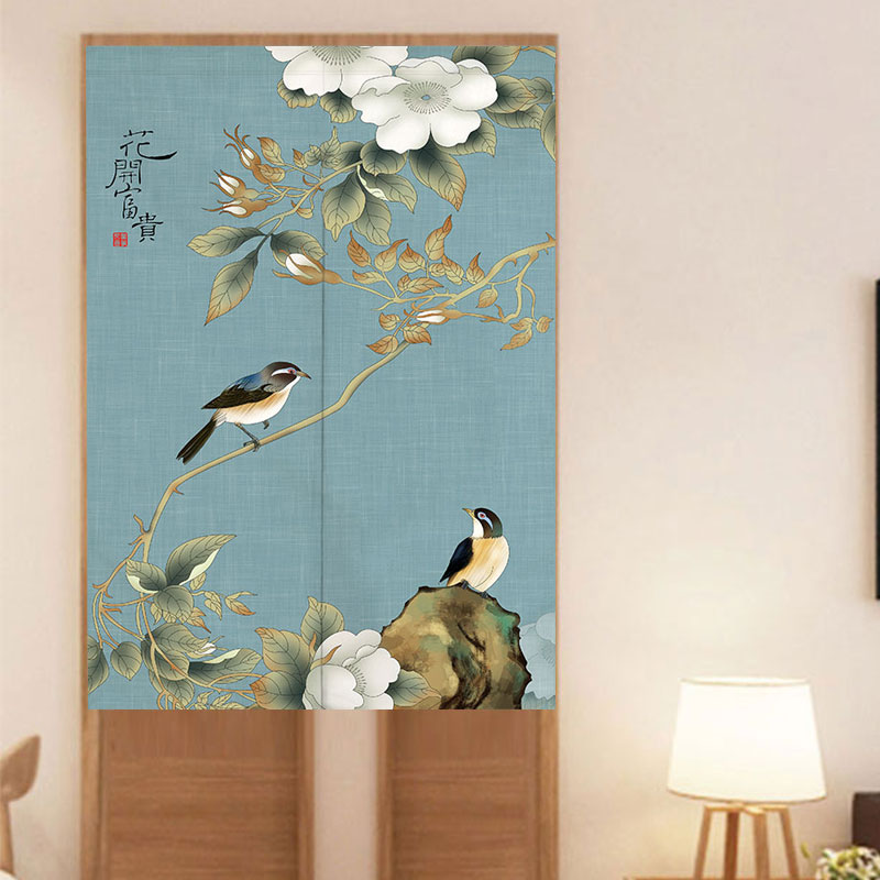 New Chinese Cloth Art Curtain home Decorative Door Curtain MAKEUP ROOM PARTITION CURTAIN KITCHEN SHELTER CURTAIN HALF-CURTAIN BEDROOM CLOTH CURTAIN