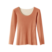 DeRong thermal underwear for women in autumn and winter plus velvet and thickened wool and silk muscle base underwear with base layer autumn clothes and long trousers set