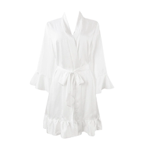 Sexy pajamas 2024 new summer womens brides high-end dressing gown bridesmaids spring and autumn pure lust style long nightgown
