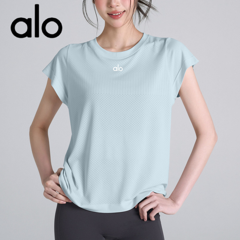 Aio Cool Quick-Drying Sports Short-Sleeved Women's T-Shirt Loose Breathable Running Sweat-Wicking Fitness Top Yoga Wear Cover-Up Summer Aio Cool Quick-Drying Sports Short-Sleeved Women's T-Shirt Loose Breathable Running Sweat-Wicking Fitness Top Yoga Wear Cover-Up Summer