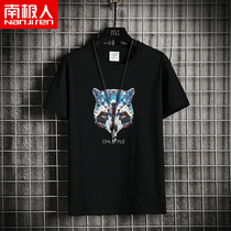 antarctic people 2021 new cotton printing student short-sleeved t-shirt mens crew neck trend summer half-sleeve base shirt