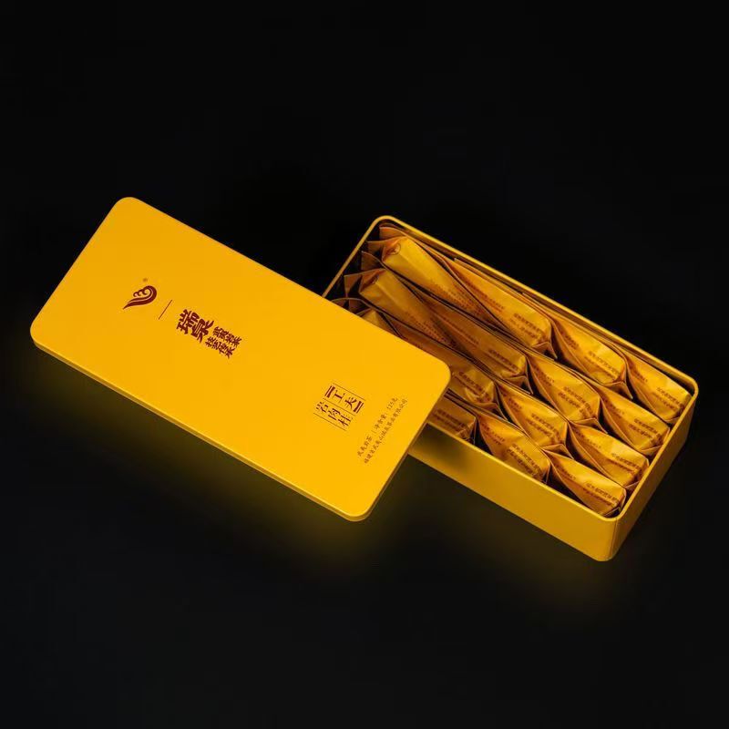 Ruquan Gongfu Series Rock Cinnamon Genuine Gift Box Iron Box Wuyi Rock Tea 15 Bubbles Wuyishan Cinnamon Rock Tea