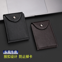 2022 new mens real leather documents package motor vehicle driving license leather cover bus access drivers license meal card cutting damp