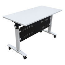 Folding training table and chair combination movable splicing meeting table wheeled double desk simple long strip desk
