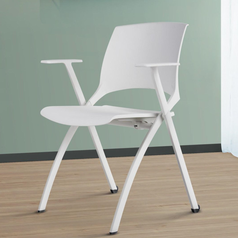 Simple training chair with writing board Folding chair Student desk chair Office negotiation mesh conference chair with table board