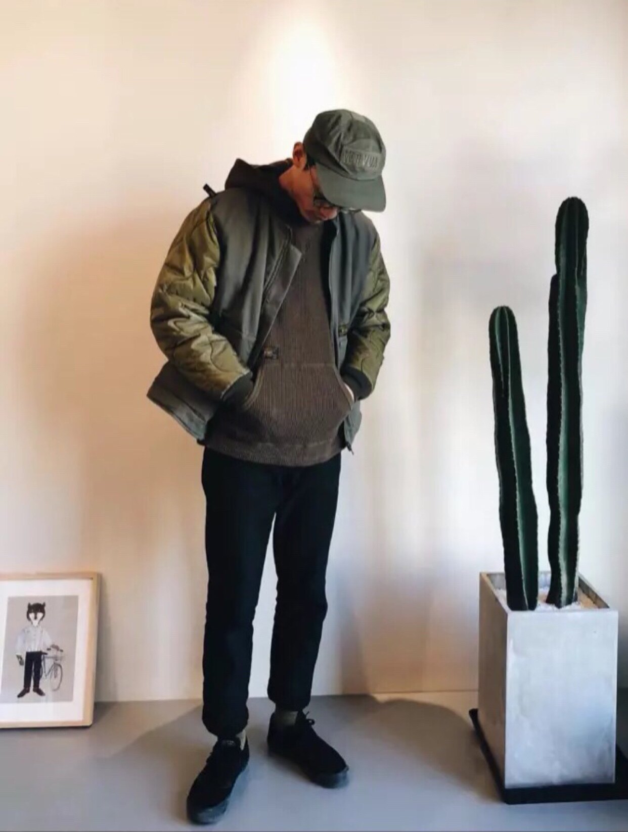Spot WTAPS MC jackets COTTON DUCK down stitching washed JACKET 17AW