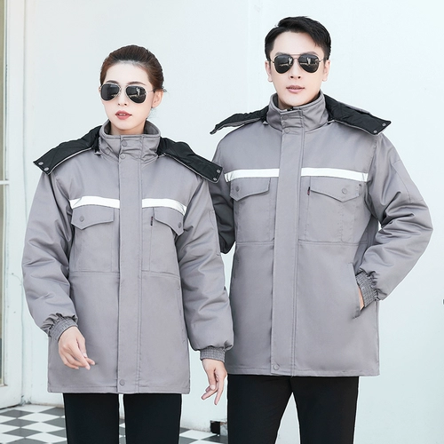 Зимний комплект для работы подходит для мужчин и женщин, куртка, защищающий от холода пуховик, увеличенная толщина, делается под заказ