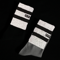 Reflective socks for men and women summer star ins Tide brand sports stockings with coconut shoes Net Red Stockings