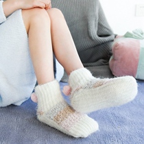 Floor socks Japanese home socks Womens autumn and winter thickened fluff socks Warm socks womens mid-tube socks Confinement sleep socks