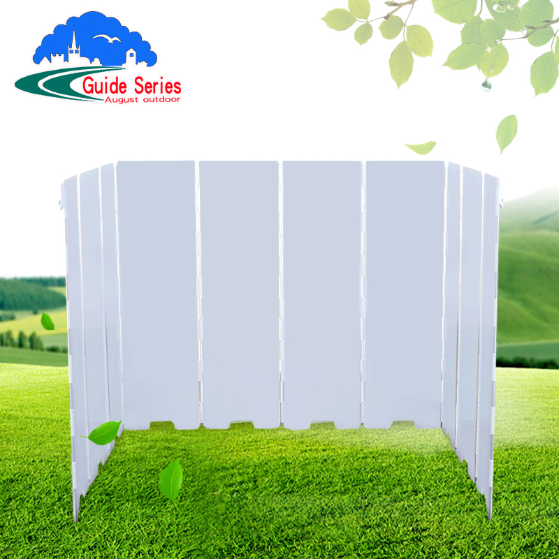 Outdoor ten-piece windshield Camping picnic barbecue aluminum alloy windproof plate with latch 10-piece mounting plate