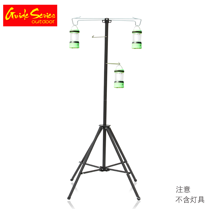 Outdoor camping Picnic lighting stand Portable folding three-legged camping stand Lift folding lighting stand
