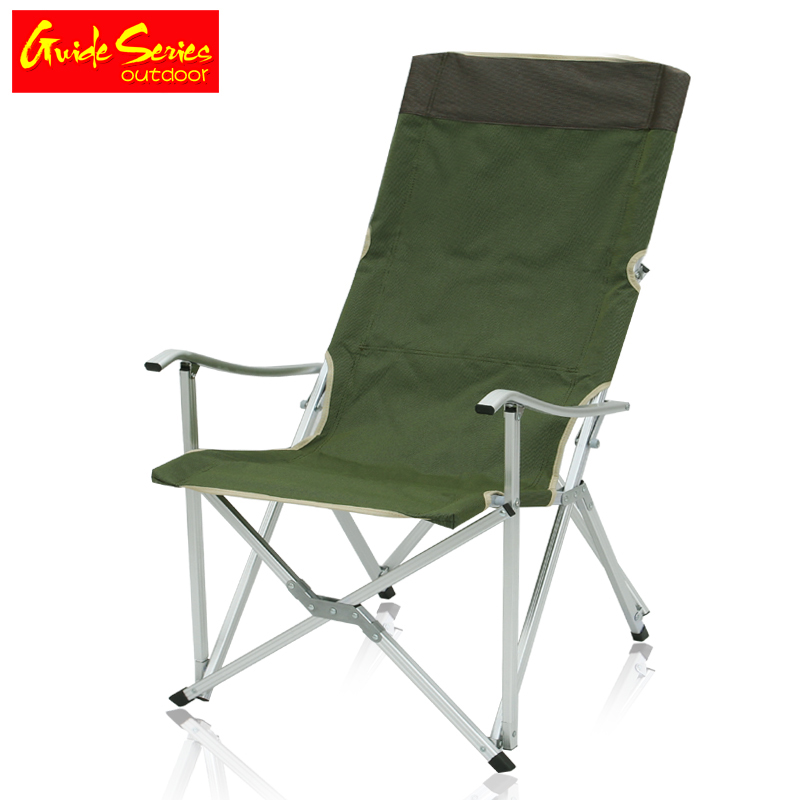 Guide Series Outdoor Aluminum Alloy Folding Chair Family Lunch Break Back Chair Self Driving Leisure Fishing Chair