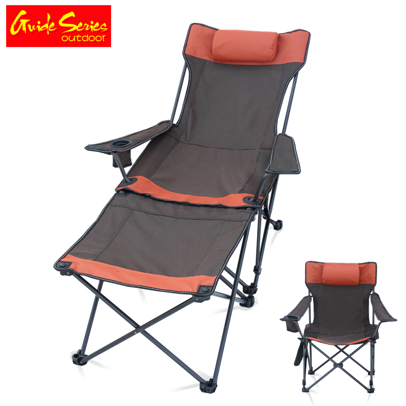 Outdoor folding reclining stool portable backrest fishing chair Camping Folding Chair With Bed Chair Afternoon Nap Bed Chair Beach Chair-Taobao