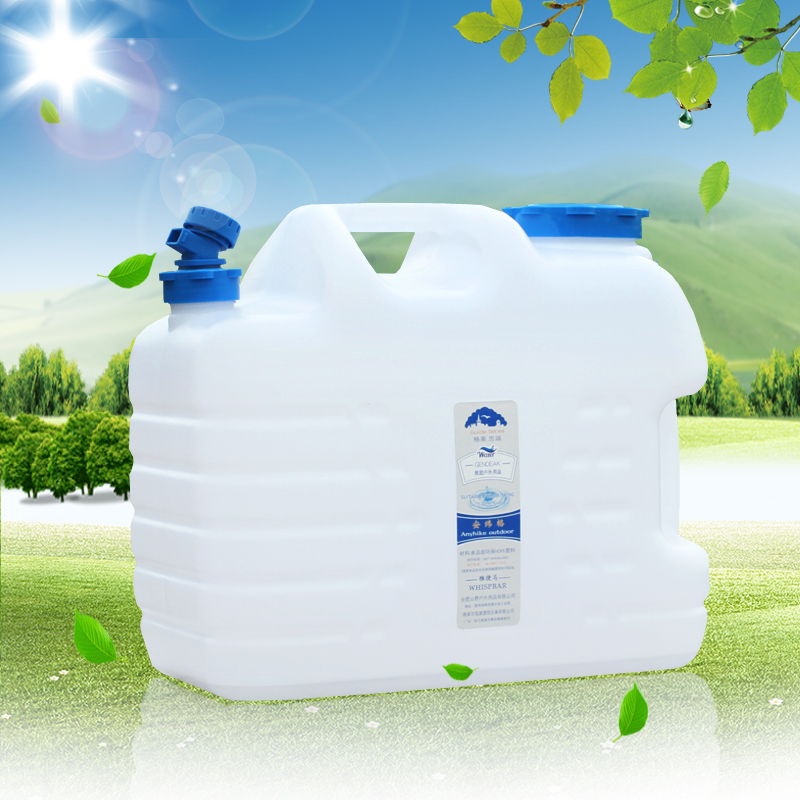 Outdoor food grade bucket Household water storage container with faucet Drinking pure bucket Car plastic water storage tank