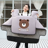 Печать кофейного медведя серого цвета [крыла -ширина плюс бархат+карман]