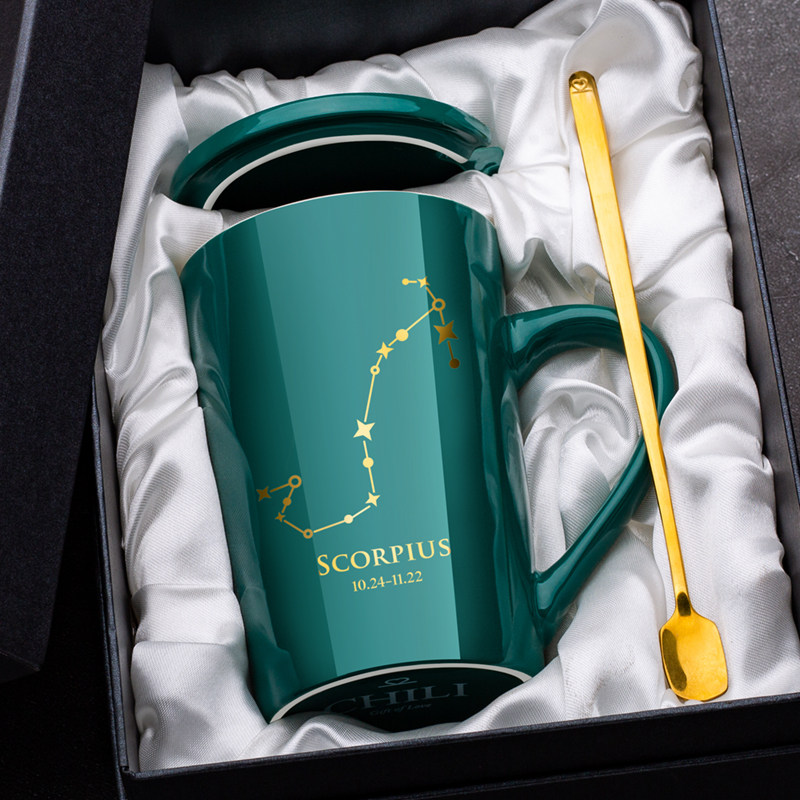 Drink water Mark cup with lid Home Ceramics Tea Cup for girls and boys Breakfast Coffee Cup Big Capacity Mug