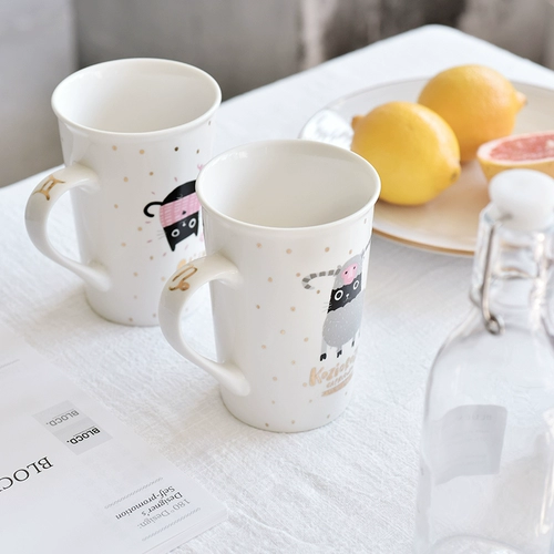Знаки зодиака, кофейная керамическая креативная вместительная и большая мультяшная чайная чашка для влюбленных, простой и элегантный дизайн