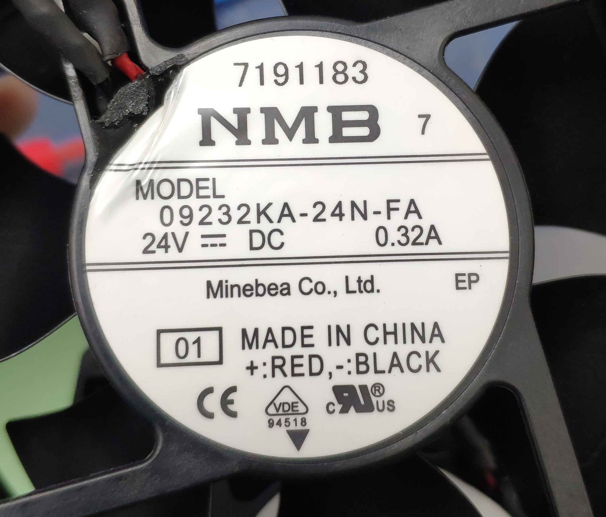 Original NMB 09232KA-24N-FA 24V 0.32A inverter cooling fan