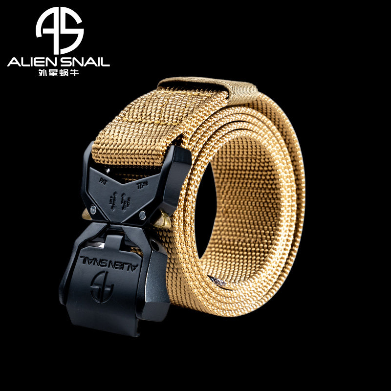 Alien Snail Outdoor Tactical Girdle Pants With Men's Strap Buckle Head Aluminum Alloy Insert Button Casual Elastic Weave