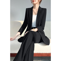 High-end Black Suit Suit Women Interview Spring 2024 New Career Goddess Van West Suit Gas Field Powerful Women Dress