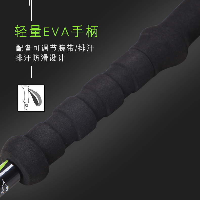 Trail Blazers 99% carbon trekking cực cực Khóa ổ khóa siêu nhẹ gậy đi bộ ngoài trời siêu nhẹ gậy 4 chân cho người già
