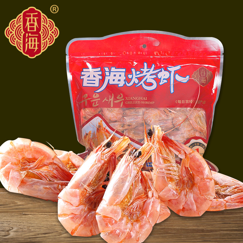 Xianghai grilled prawns 420g bagged prawns dried prawns dried instant seafood snacks Wenzhou specialty