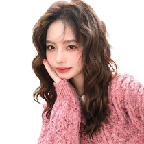 Qianji wig full head set female real hair natural lazy curly lace middle parted long curly hair wig set