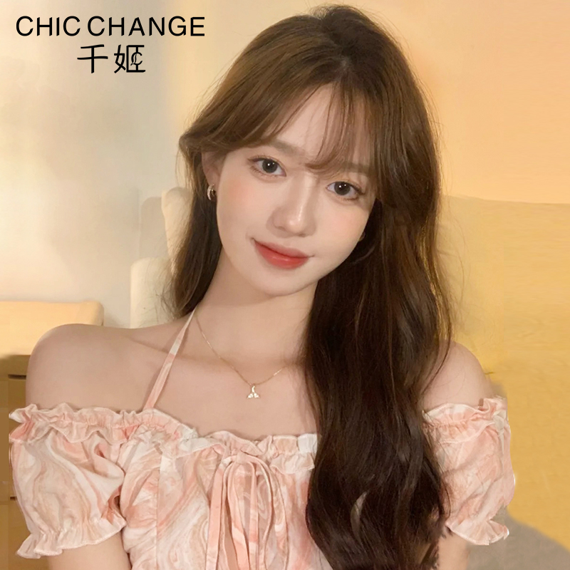 Wig woman long hair Xia emulation long curly hair reduction age natural live-action hair real hair headgear full real natural wig cover