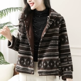 Бархатная демисезонная куртка для матери, в стиле Шанель