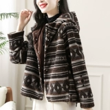 Бархатная демисезонная куртка для матери, в стиле Шанель