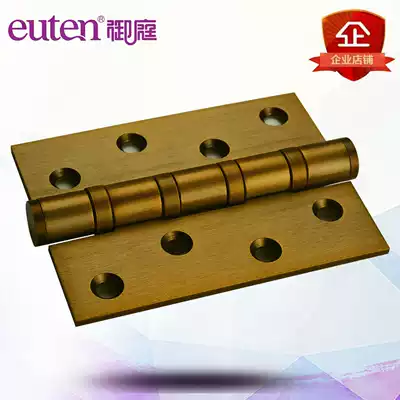 (euten Imperial Court) 4 inch stainless steel yellow bronze silent bearing hinge solid wood door damping hinge monolithic