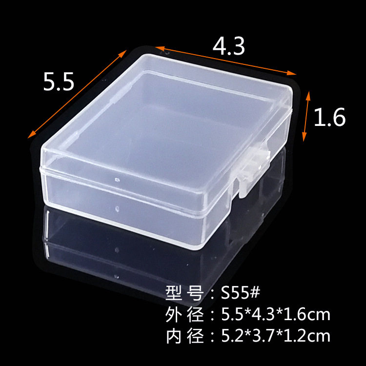 Transparent Plastic Small Box Screw Fish Hook Jewellery Soundproof Earplugs Box Pp Small Gel Box Square Box Containing Box