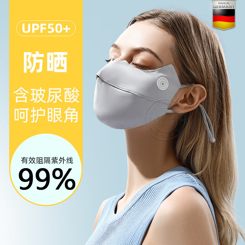 德国夏季口罩女高颜值2025新款玻尿酸保湿立体护眼角防紫外线口罩