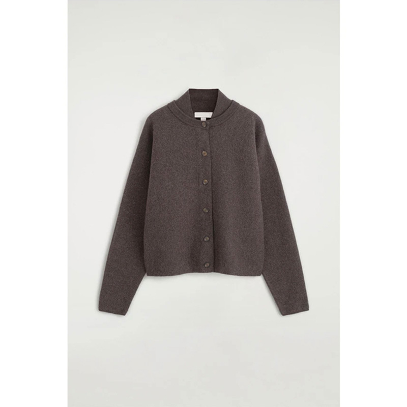 C*S Original Women's Clothing Standard Fit Layered Collar Merino Wool Cardigan 2026 Autumn 1358149002