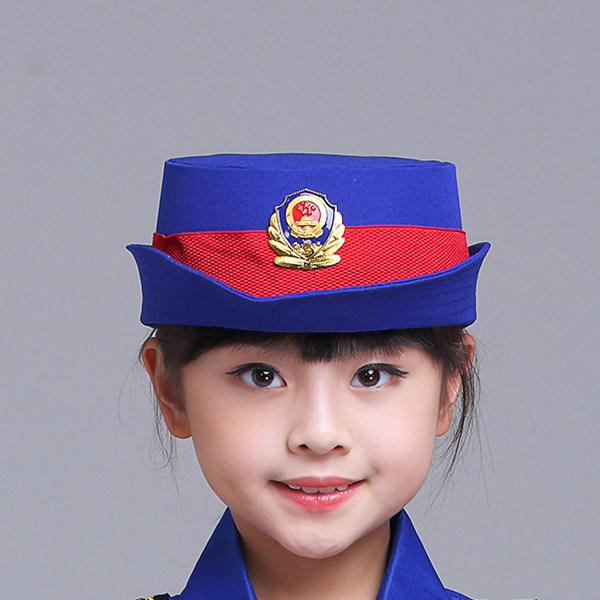 Trẻ em người lớn trang phục cảnh sát giao thông nhỏ đồng phục mũ cảnh sát giao thông hiệu suất quần áo mũ Bayi hiệu suất hải quân đồ bộ cho be gái 12 tuổi