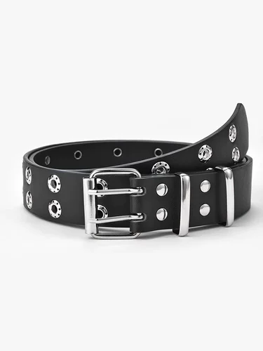 Ремень, небольшие дизайнерские джинсы, в американском стиле, в стиле панк, тренд сезона