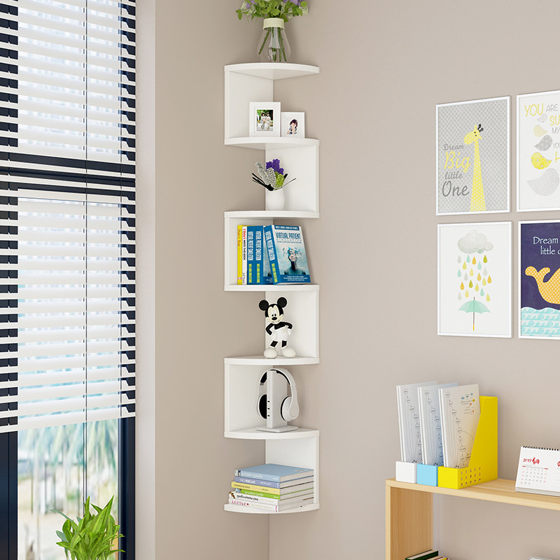 Corner Bookshelf Angle Wall Wall Partition Room Living Room Corner Triangle Decoration Accessories