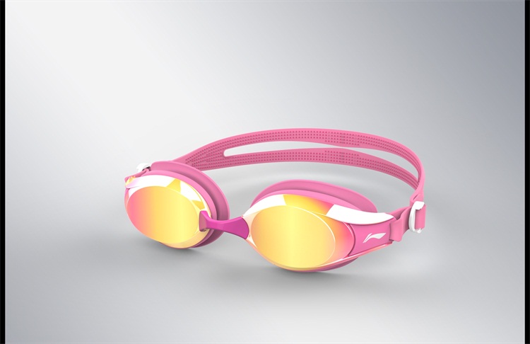 Kính râm Li Ning mạ điện phẳng ánh sáng cận thị chống nước chống sương mù độ nét cao hộp lớn kính bơi giải trí unisex - Goggles kính bơi cận speedo