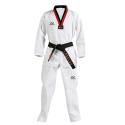 Jingpai Taekwondo Uniform Children's and Adult Training Equipment All-Cotton Long-Sleeve Unisex Taekwondo Training Uniform Belt Set