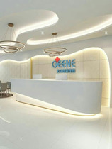 Bar counter cashier company reception desk beauty salon dance studio clothing store barber shop arc-shaped light luxury table