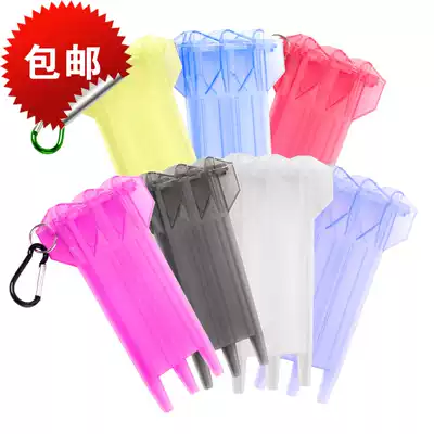 (Knight Dart) Portable dart box can hold a complete set of darts transparent dart box lock buckle square portable tape