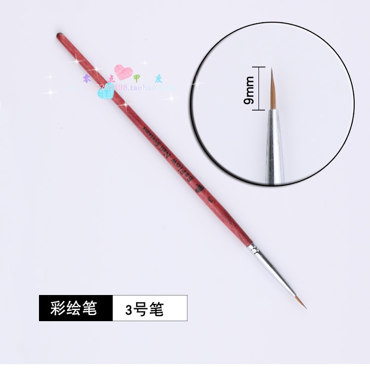 Nail Art Tools Line Vẽ Bút Vẽ Bút Bút Gỗ Hình Hoa Pen Bút Fine EZFLOW Nhỏ - Công cụ Nail cọ nét gel