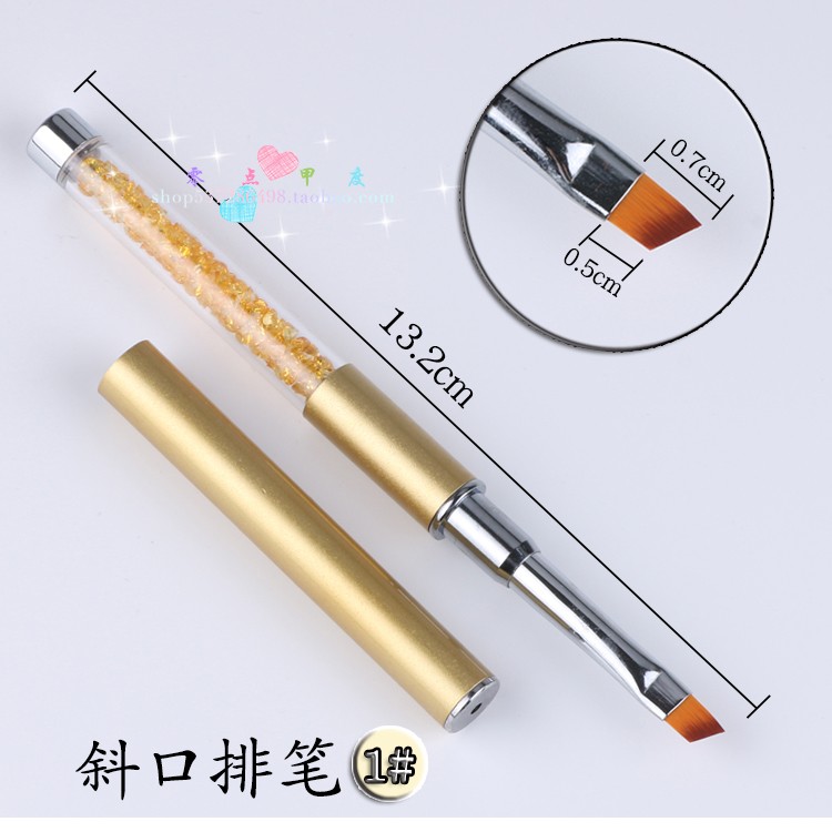 Nail Brush Set Complete Set Stroke Hoa Sơn Bút Kéo Bút Tròn Đầu Quang Trị Bút Pen Crystal khắc Pen Tool - Công cụ Nail dũa opi