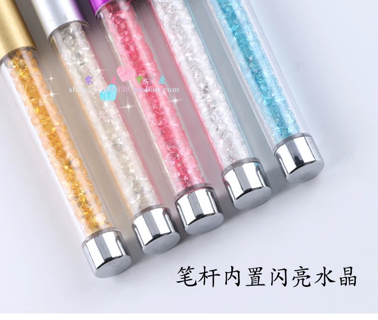 Nail Brush Set Complete Set Stroke Hoa Sơn Bút Kéo Bút Tròn Đầu Quang Trị Bút Pen Crystal khắc Pen Tool - Công cụ Nail máy làm móng