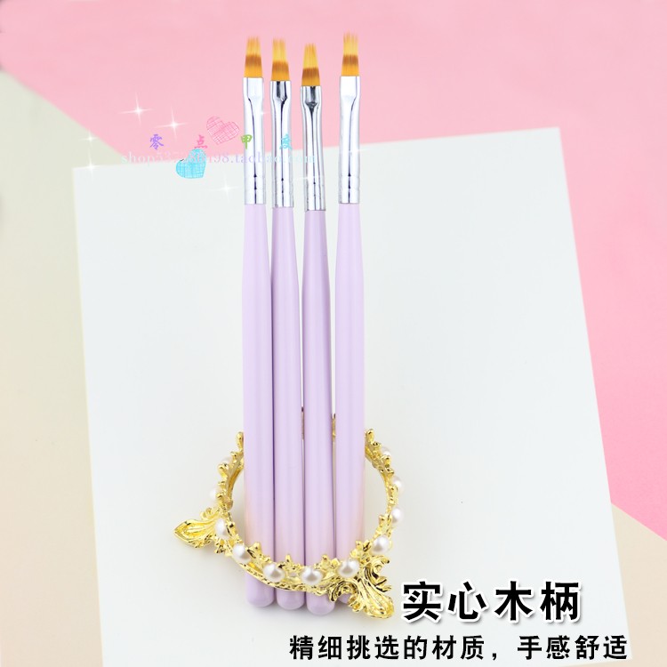 Nhật Bản Nail Pen Nail Sawtooth Smudge Gradient Brush Strokes Staggered Line Đặc biệt Bút Công cụ Nail - Công cụ Nail bộ dụng cụ làm nail