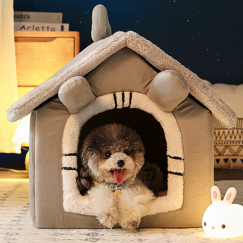 Dog Nest All Season Universal Pooch House Winter Warm House Type Dog Bed Removable Wash Cat Kennel Small Dog Pet Supplies