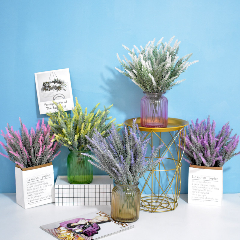 ins style lavender simulation flower fake flower living room home decoration table surface plastic flower arrangement ornaments
