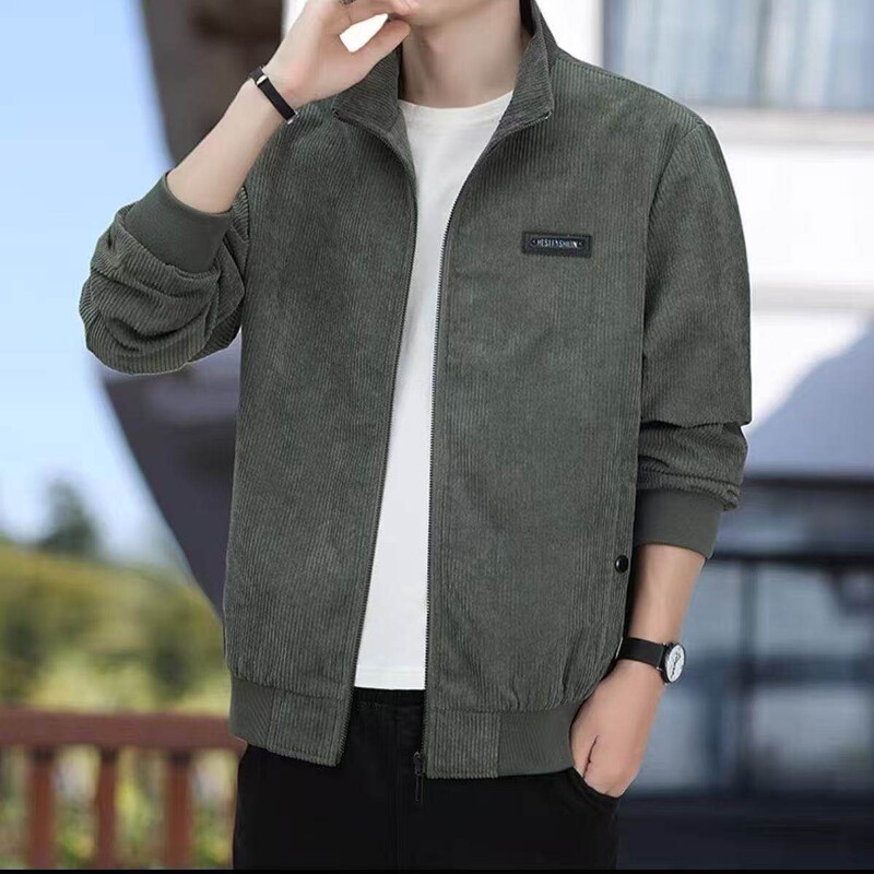 Spring and Autumn Corduroy Men's Jacket 2026 Spring New Slim Fit Casual Jacket Fashionable Loose Comfortable Outerwear Spring and Autumn Corduroy Men's Jacket 2026 Spring New Slim Fit Casual Jacket Fashionable Loose Comfortable Outerwear