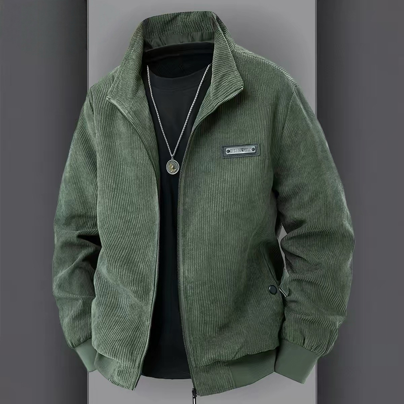 Spring Corduroy Jacket for Men, Spring and Autumn Style, Fashionable and Trendy, Loose Fit, Men's Corduroy Lapel Casual Jacket